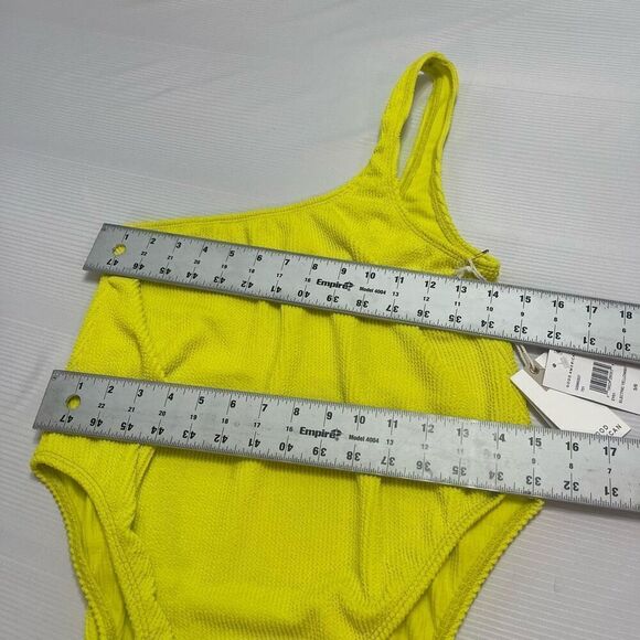 NWT Good American Electric Yellow One Piece Bathing Suit Swimsuit Size 5/6 New - Picture 4 of 7